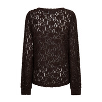 Red Button Top Lace Espresso