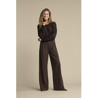Red Button Top Lace Espresso