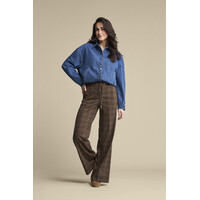 Red Button Claudette Multi Check L33 Brown Blue