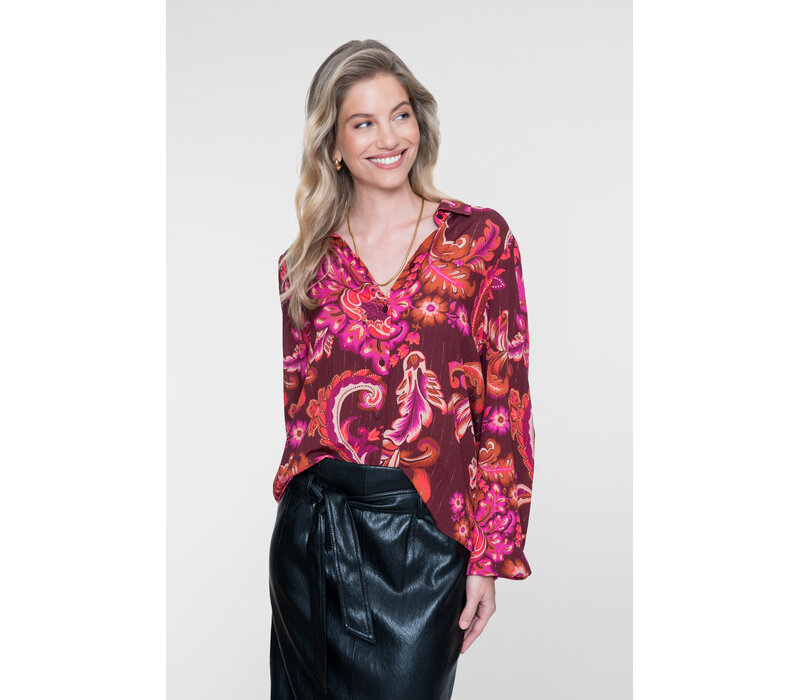 Geisha Blouse Fuchsia