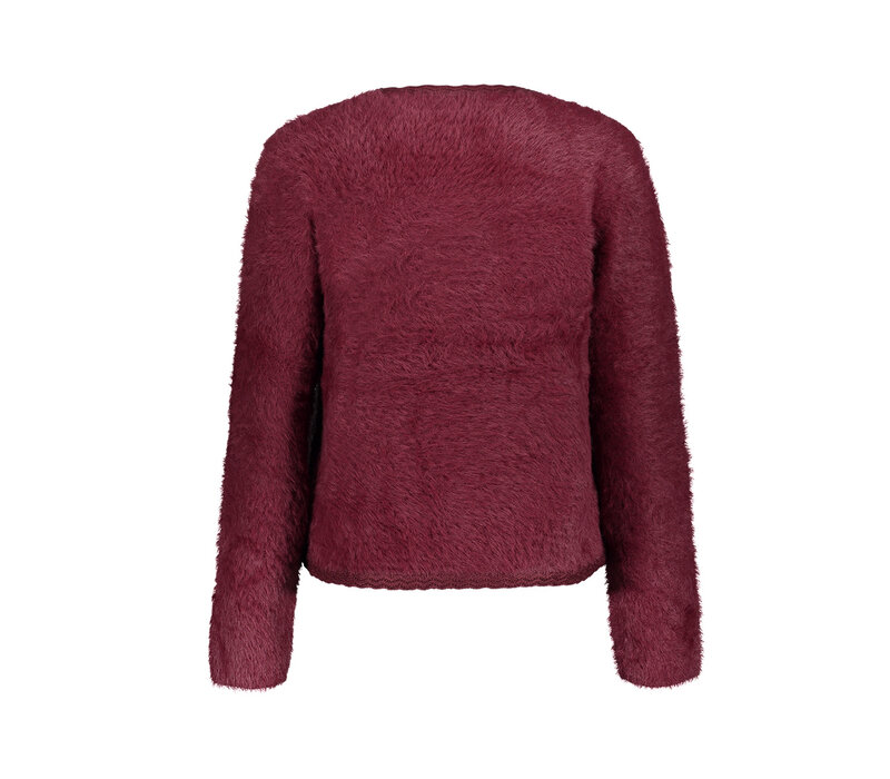 Geisha Cardigan Hairy Burgundy