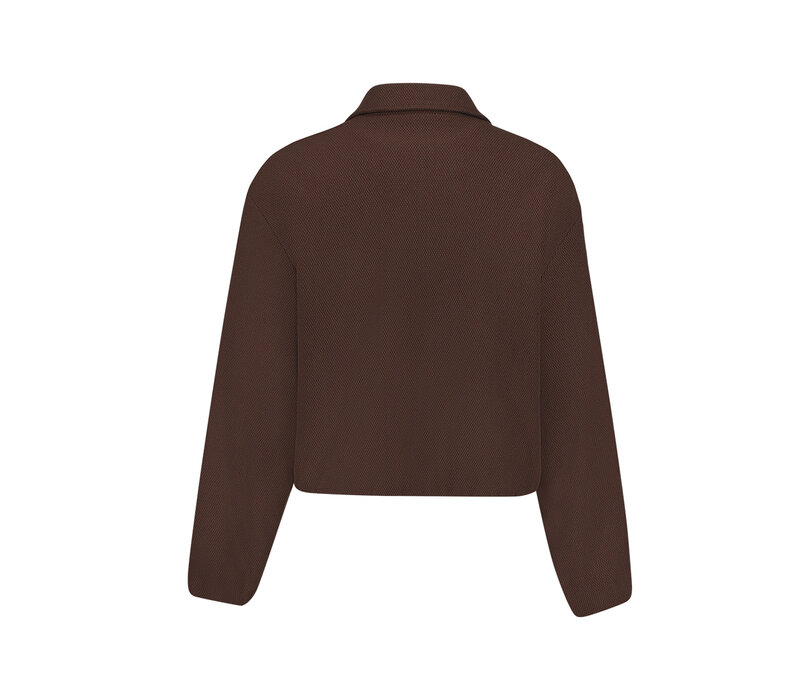 Geisha Bomber Comfy Collar Brown