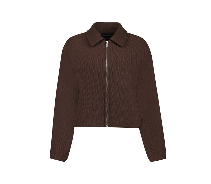 Geisha Bomber Comfy Collar Brown