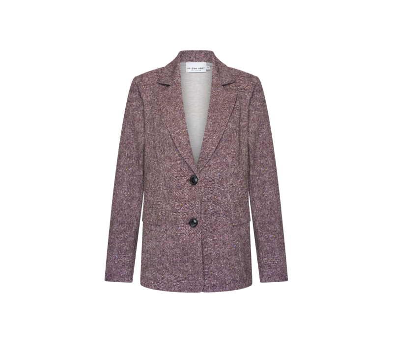 Helena Hart Blazer Nick Lano Lurex Donegal Tweet Burgundy