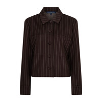 Red Button Jacket Punta Pinstripe Espresso