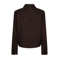 Red Button Jacket Punta Pinstripe Espresso