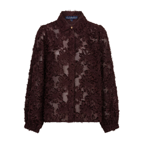 Red Button Blouse Fringes 