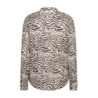 Red Button Blouse Zebra Espresso