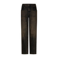 Red Button Caitlina Side Patch Denim Overdye Brown Black
