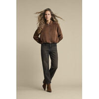 Red Button Caitlina Side Patch Denim Overdye Brown Black