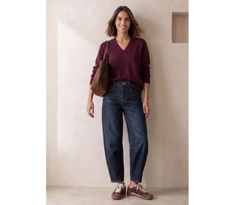 Street One Karlie Barrel HW Dark Blue Washed