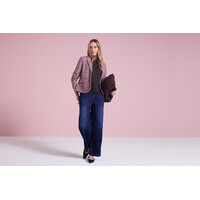 Street One Check Blazer Rustic Rouge
