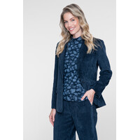 Geisha Top Turtle Rhinestones Dark Blue Silver