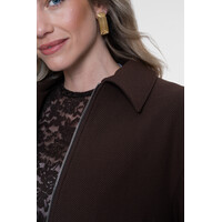 Geisha Bomber Comfy Collar Brown