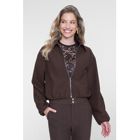 Geisha Bomber Comfy Collar Brown