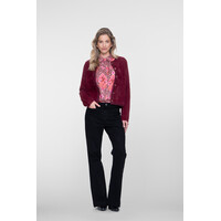 Geisha Cardigan Hairy Burgundy