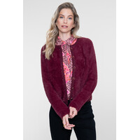 Geisha Cardigan Hairy Burgundy