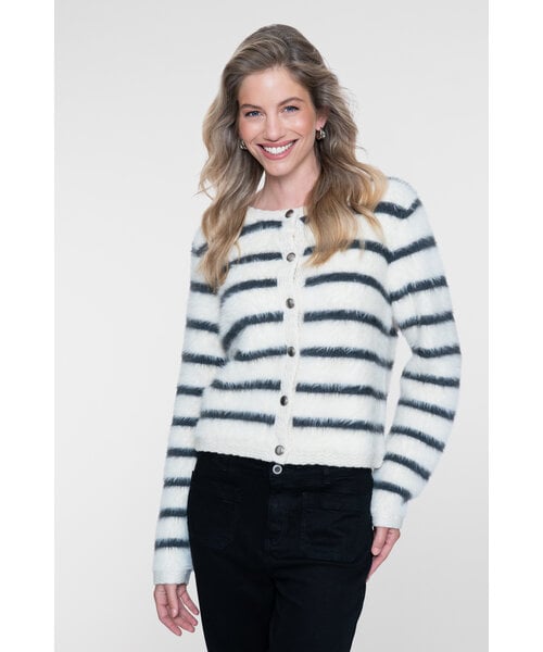 Geisha Geisha Cardigan Stripe Hairy
