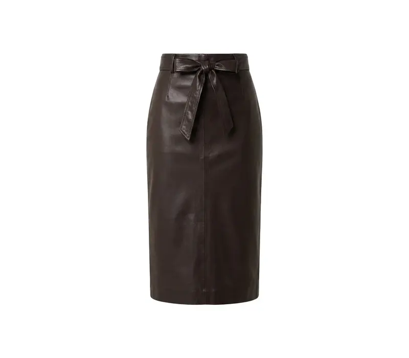 Geisha Skirt PU Dark Brown