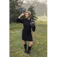 Smashed Lemon Knit Dress Black Sand