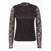 Street One Lace Turtle Neck Shirt Black Coffee