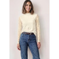 Street One Lace Turtle Neck Shirt Pure Beige