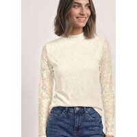 Street One Lace Turtle Neck Shirt Pure Beige