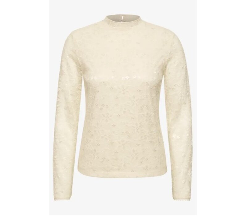 Street One Lace Turtle Neck Shirt Pure Beige