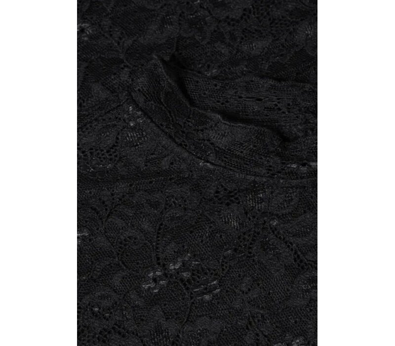 Street One Lace Turtle Neck Shirt Black