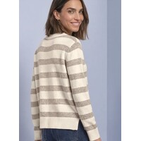 Street One Cosy Striped Sweater U-Boat Pure Beige