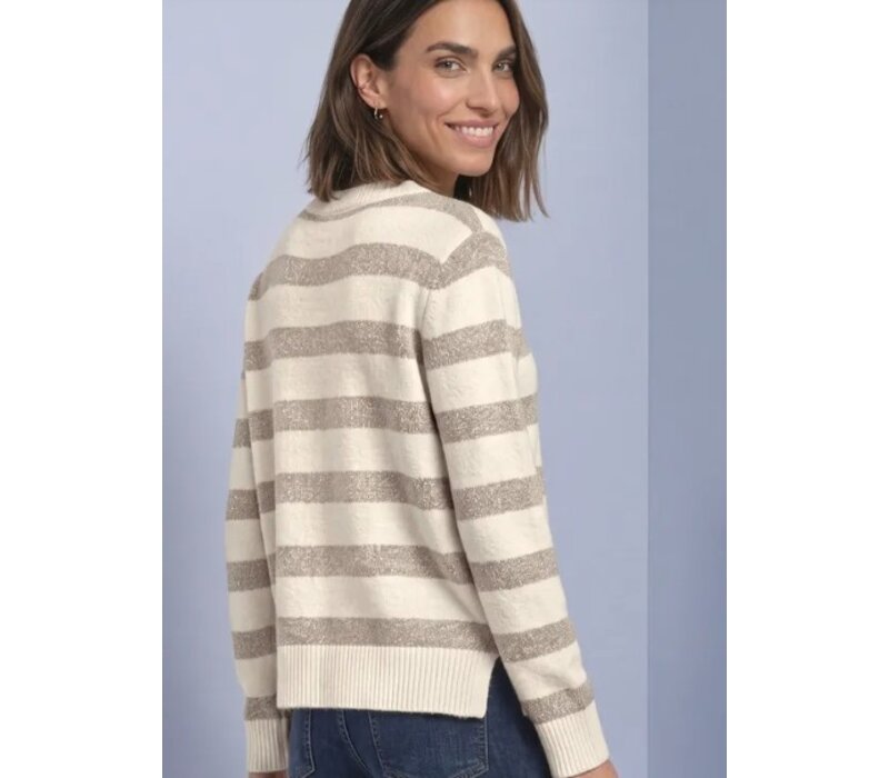 Street One Cosy Striped Sweater U-Boat Pure Beige
