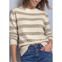 Street One Cosy Striped Sweater U-Boat Pure Beige