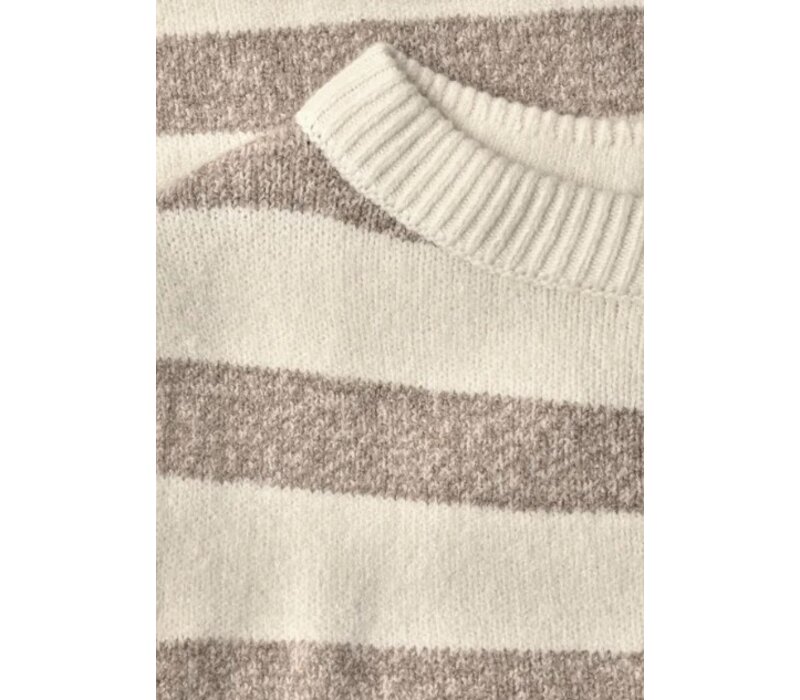 Street One Cosy Striped Sweater U-Boat Pure Beige