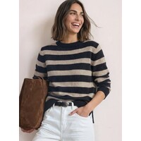 Street One Cosy Striped Sweater U-Boat Indigo Night