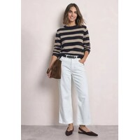 Street One Cosy Striped Sweater U-Boat Indigo Night