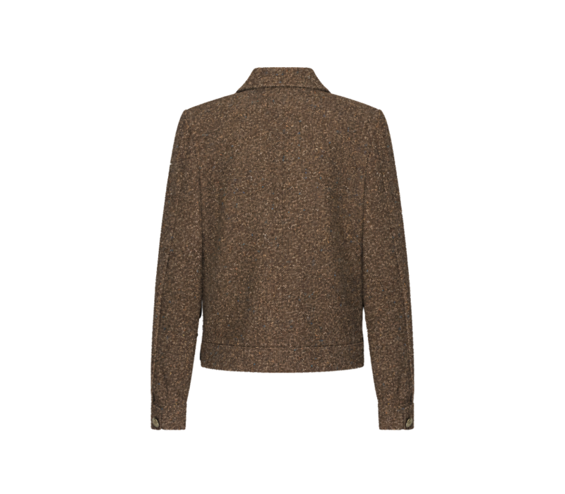 Helena Hart Jacket Emmy Lano Lurex Donegal Tweed Choco