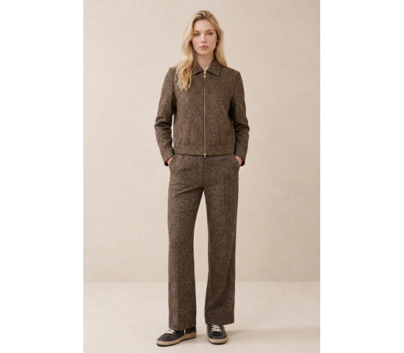 Helena Hart Jacket Emmy Lano Lurex Donegal Tweed Choco