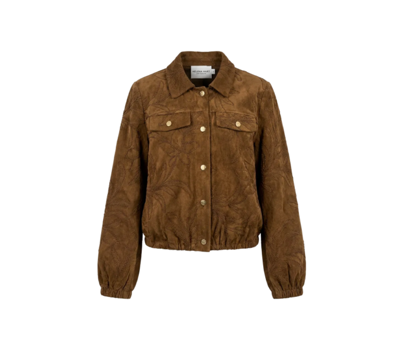 Helena Hart Blouse Rexie Suedine Bloem Camel