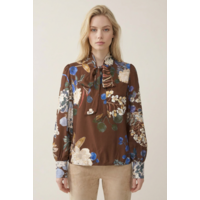 Helena Hart Blouse Jesse Print Woods Choco