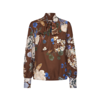 Helena Hart Blouse Jesse Print Woods Choco