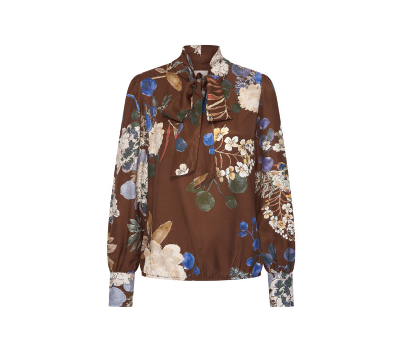 Helena Hart Blouse Jesse Print Woods Choco