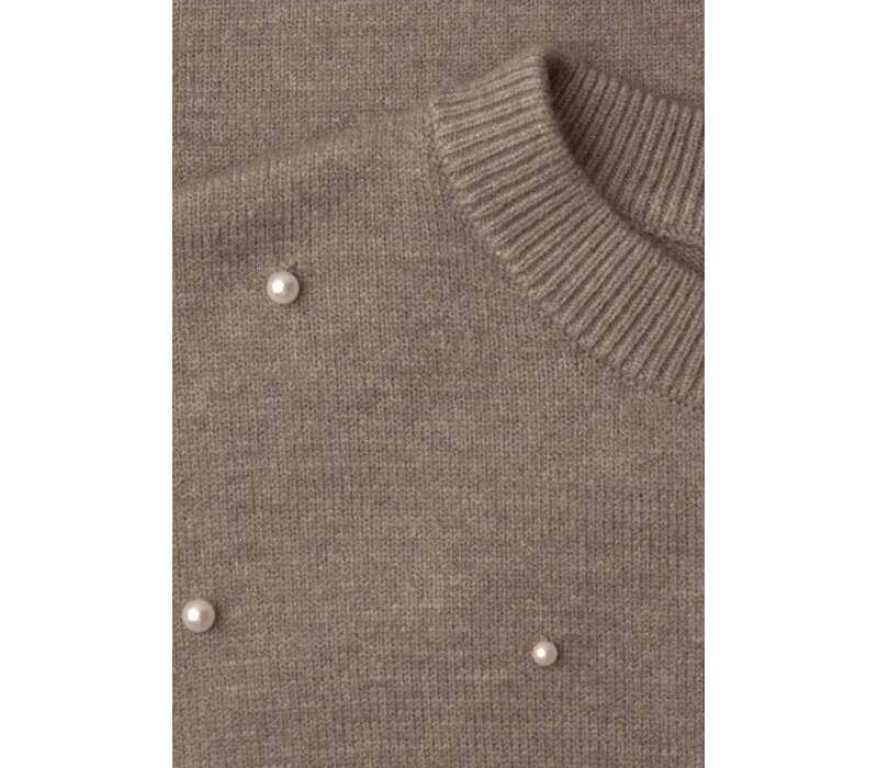 Street One 3/4 Sleeve Sweater Beading Sanded Amber Melange