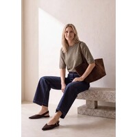 Street One 3/4 Sleeve Sweater Beading Sanded Amber Melange