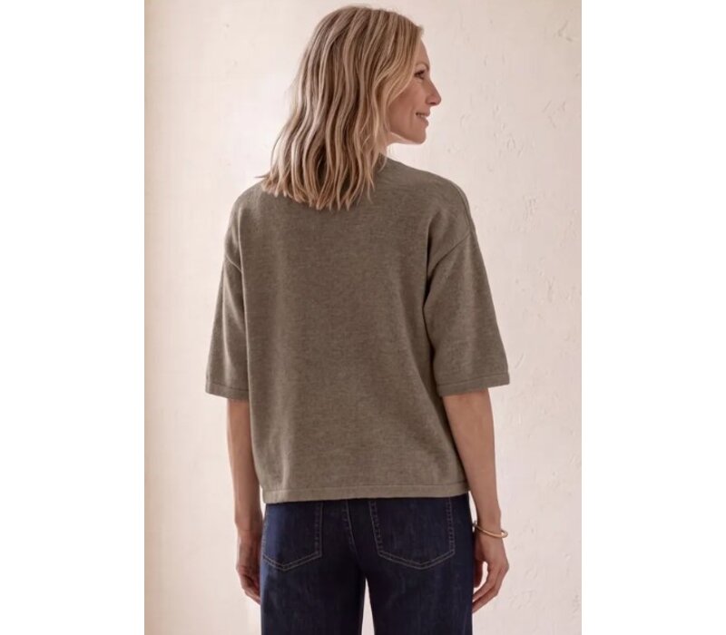 Street One 3/4 Sleeve Sweater Beading Sanded Amber Melange
