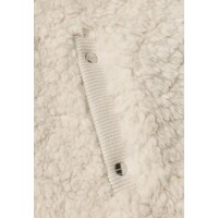 Street One Curly Fake Fur Vest with Knit Rib Smooth Stone Sand