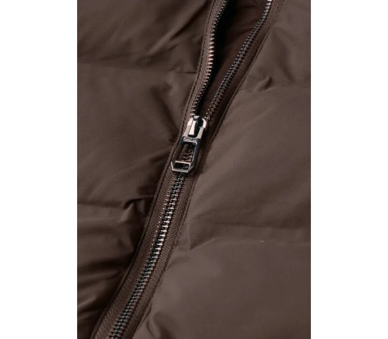 Street One Short Padded Jacket with Glued Quilt Auburn Brown
