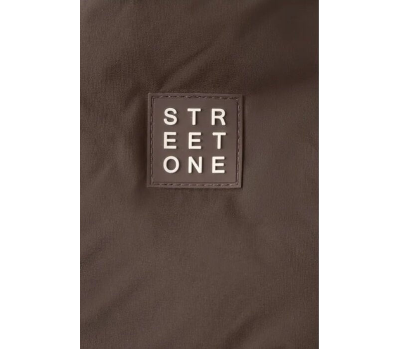 Street One Short Padded Jacket with Glued Quilt Auburn Brown