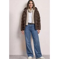 Street One Short Padded Jacket with Glued Quilt Auburn Brown
