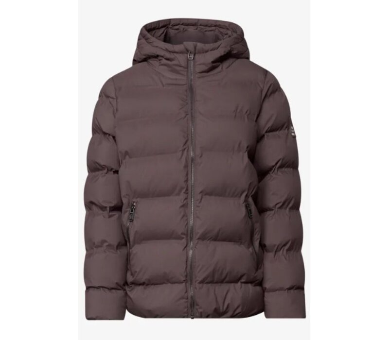 Street One Short Padded Jacket with Glued Quilt Plumming Brown