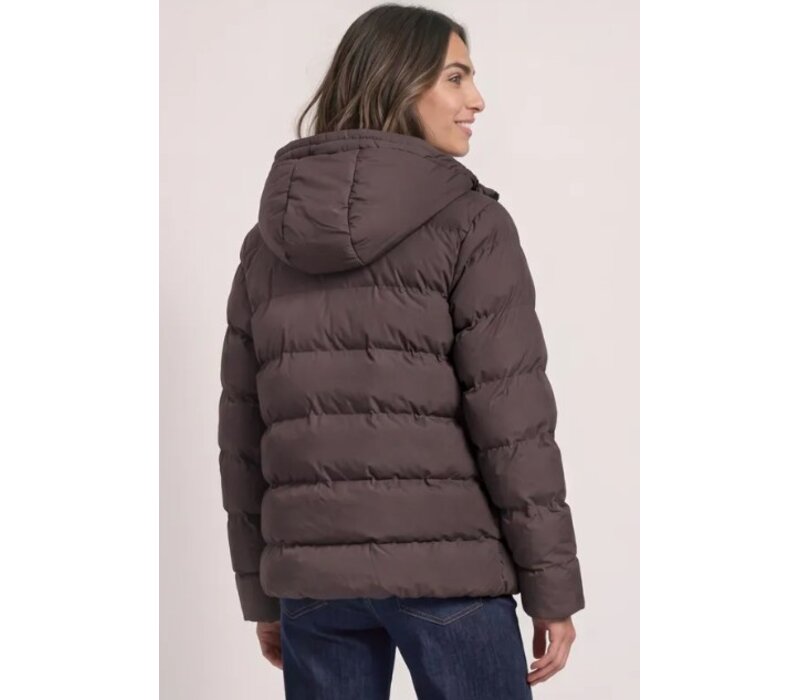 Street One Short Padded Jacket with Glued Quilt Plumming Brown
